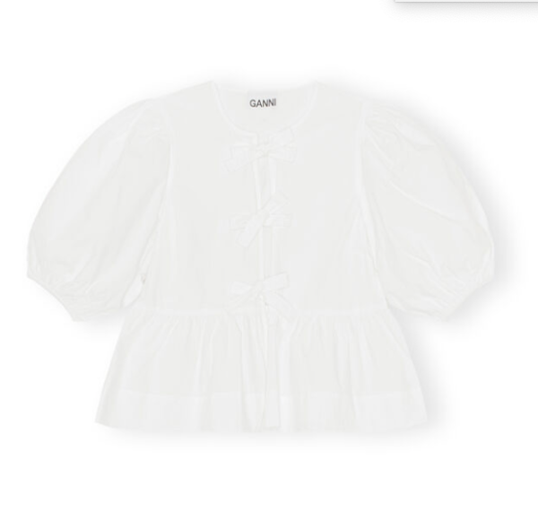 GANNI Poplin-Bluse aus Cotton